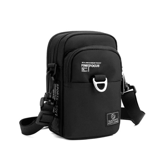 NEW / Men's bag / shoulder-belt-crossbody / BLACK - Picture 4 of 16